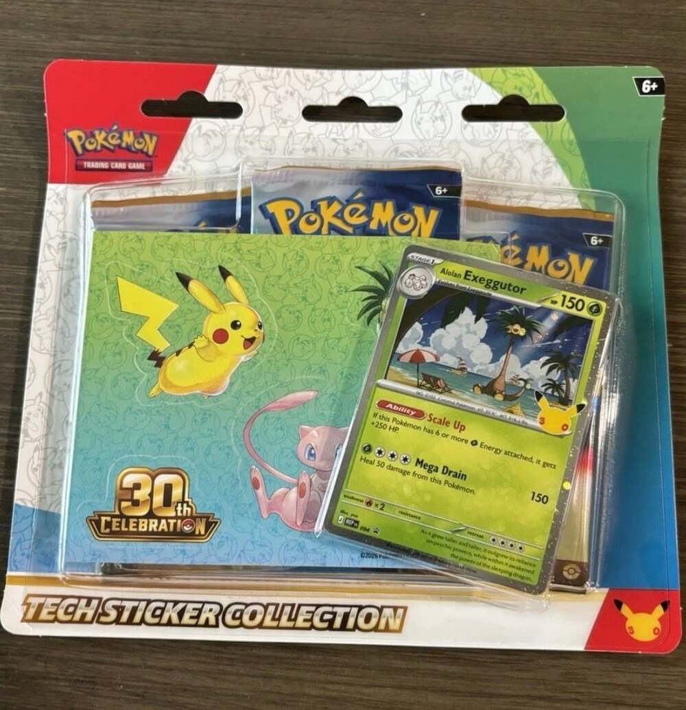 Pokemon 30th Celebration Tech Sticker Collection Alolan Exeggutor